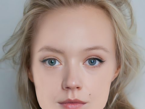 Viktoriya Agalakova Head - No Hair - Low poly head for game 3D Model
