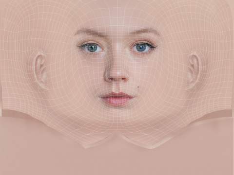 Viktoriya Agalakova Head - No Hair - Low poly head for game 3D Model