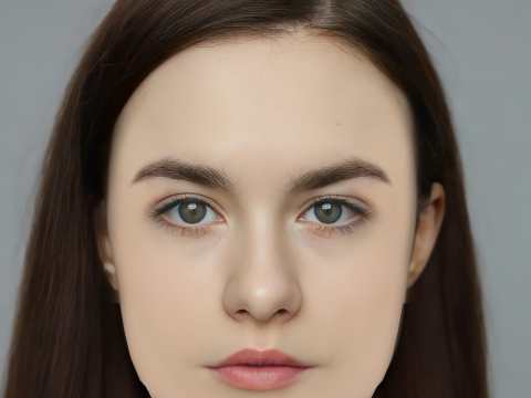 Veronika Ustimova Head - No Hair - Low poly head for game Modelo 3D