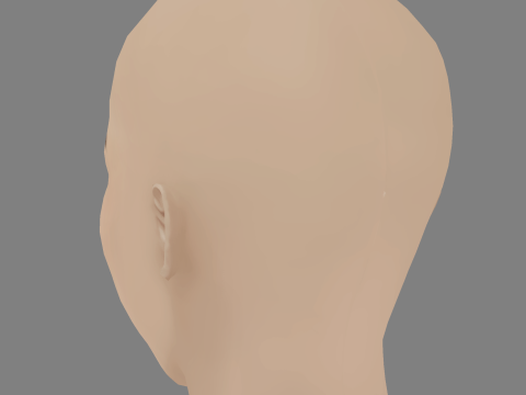 Veronika Ustimova Head - No Hair - Low poly head for game Modèle 3D