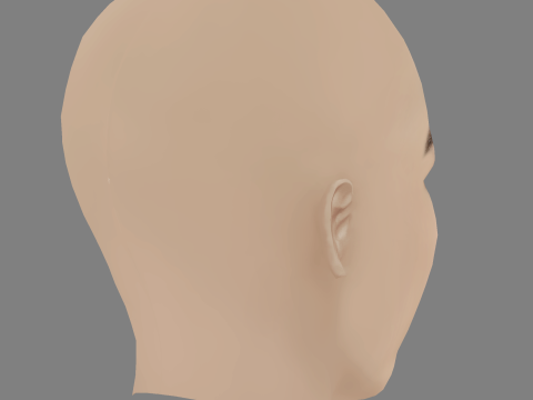 Veronika Ustimova Head - No Hair - Low poly head for game Modèle 3D