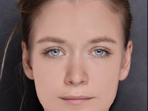 Varvara Borodina Head - No Hair - Low poly head for game Modello 3D