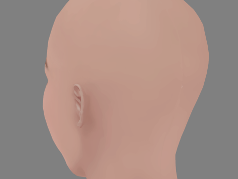 Varvara Borodina Head - No Hair - Low poly head for game 3Dモデル