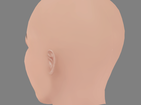 Vanessa Morgan Head - No Hair - Low poly head for game 3D 模型