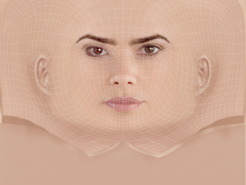 Vanessa Giacomo Head - No Hair - Low poly head for game 3D Model
