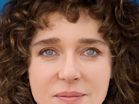 Valeria Golino Head - No Hair - Low poly head for game 3D 模型