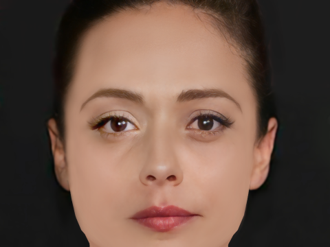 Valeria Bilello Head - No Hair - Low poly head for game 3D Model