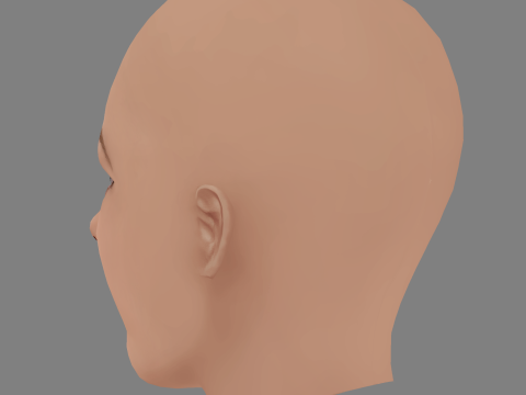Valeria Bilello Head - No Hair - Low poly head for game 3D मॉडल