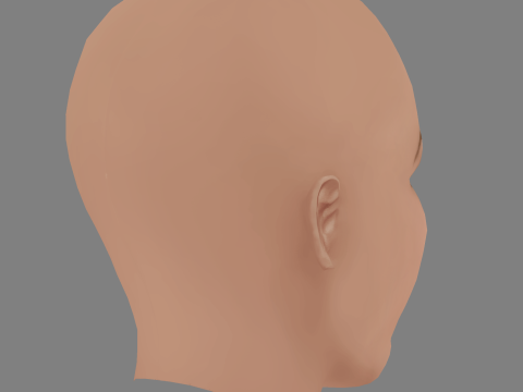 Valeria Bilello Head - No Hair - Low poly head for game 3D मॉडल