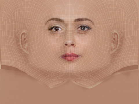 Valeria Bilello Head - No Hair - Low poly head for game 3D मॉडल