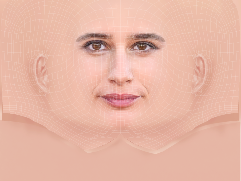 Valentina Belle Head - No Hair - Low poly head for game Model 3D