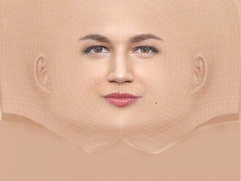 Ursula Corbero Head - No Hair - Low poly head for game 3D Model