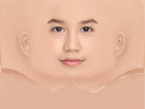 Trinity Bliss Head - No Hair - Low poly head for game 3D 模型