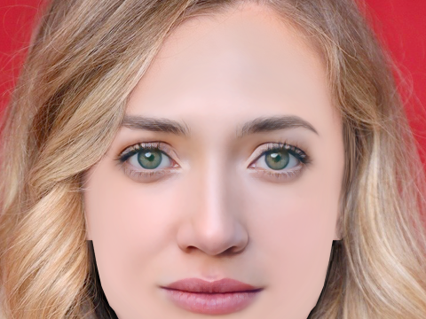 Tilly Keeper Head - No Hair - Low poly head for game Modelo 3D