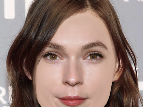 Tilda Cobham-Hervey Head - No Hair - Low poly head for game Modèle 3D
