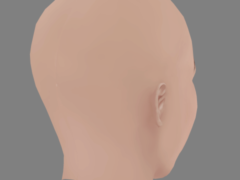 Tilda Cobham-Hervey Head - No Hair - Low poly head for game Modelo 3D