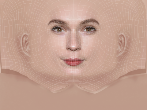 Tilda Cobham-Hervey Head - No Hair - Low poly head for game Modelo 3D