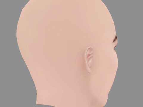 Tiera Skovbye Head - No Hair - Low poly head for game 3D 模型