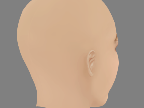 Thomasin McKenzie Head - No Hair - Low poly head for game 3D 모델