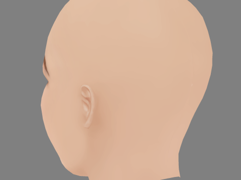 Thaddea Graham Head - No Hair - Low poly head for game Modello 3D