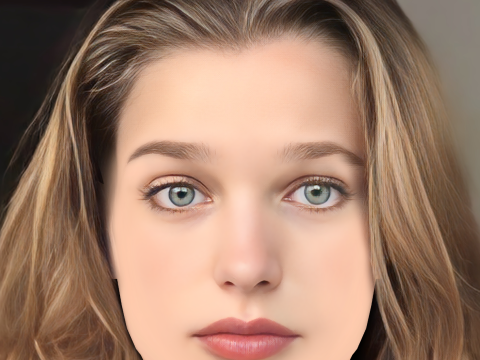 Teagan Croft Head - No Hair - Low poly head for game Modelo 3D