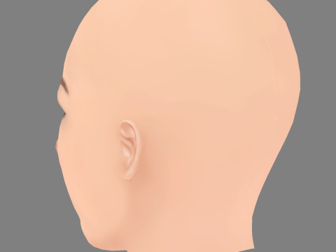 Teagan Croft Head - No Hair - Low poly head for game 3D Модель