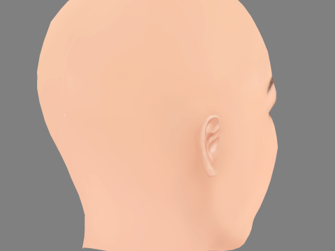 Teagan Croft Head - No Hair - Low poly head for game 3D Модель
