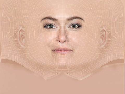 Tatiana Maslany Head - No Hair - Low poly head for game Modelo 3D
