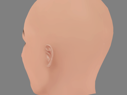 Tameka Mortimer Head - No Hair - Low poly head for game Modello 3D