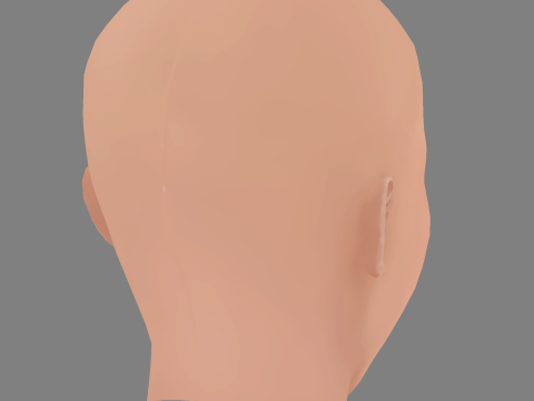 Tameka Mortimer Head - No Hair - Low poly head for game Modello 3D