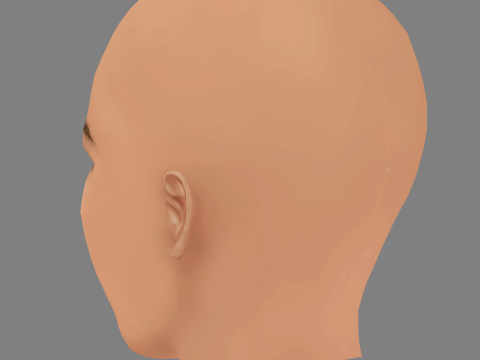 Tamara Smart Head - No Hair - Low poly head for game Modelo 3D