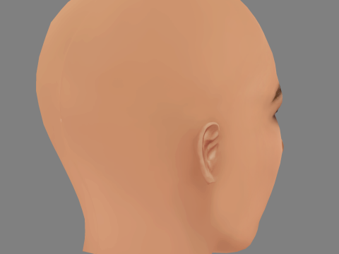 Tamara Smart Head - No Hair - Low poly head for game Modelo 3D