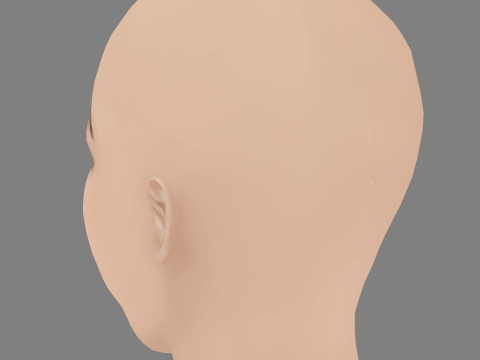 Taisiya Vilkova Head - No Hair - Low poly head for game 3D Model