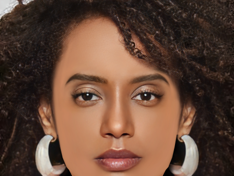 Tais Araujo Head - No Hair - Low poly head for game 3D Model