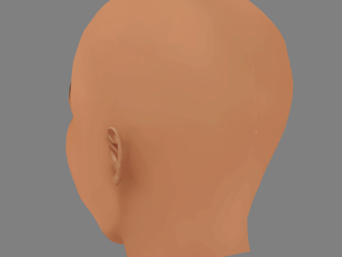 Tais Araujo Head - No Hair - Low poly head for game 3D Model