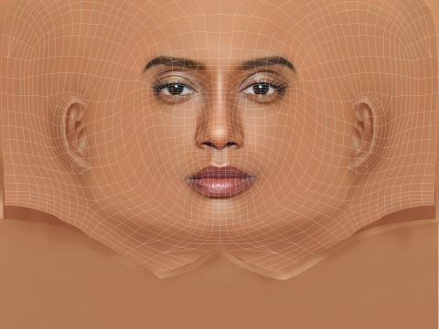 Tais Araujo Head - No Hair - Low poly head for game 3D Model