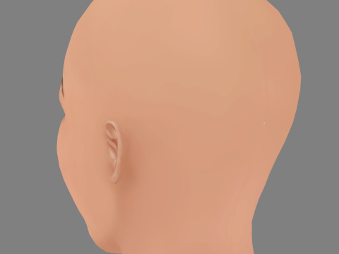 Taina Muller Head - No Hair - Low poly head for game Model 3D