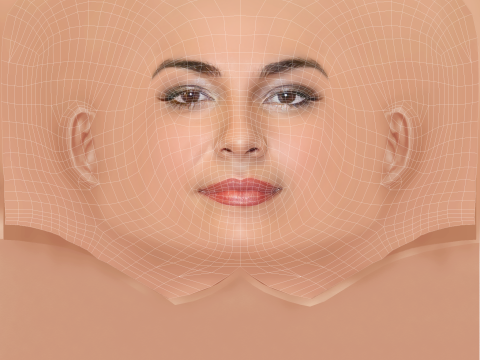 Taina Muller Head - No Hair - Low poly head for game Model 3D