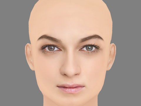 Sydney Meyer Head - No Hair - Low poly head for game 3D 模型