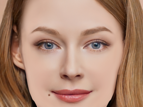 Svetlana Khodchenkova Head - No Hair - Low poly head for game 3D Model