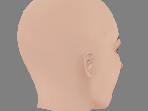 Svetlana Khodchenkova Head - No Hair - Low poly head for game 3D Model