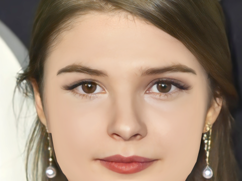 Stefanie Scott Head - No Hair - Low poly head for game 3D Model