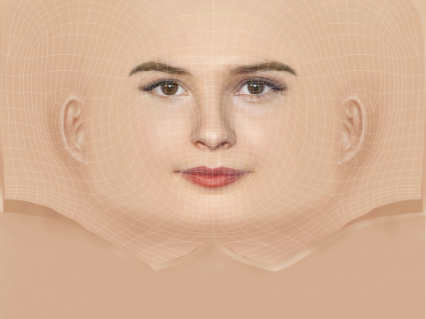 Stefanie Scott Head - No Hair - Low poly head for game 3D Model