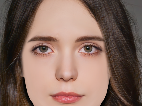 Stacy Martin Head - No Hair - Low poly head for game 3D Model