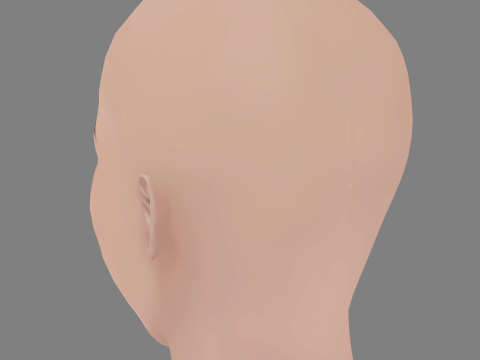 Stacy Martin Head - No Hair - Low poly head for game Model 3D
