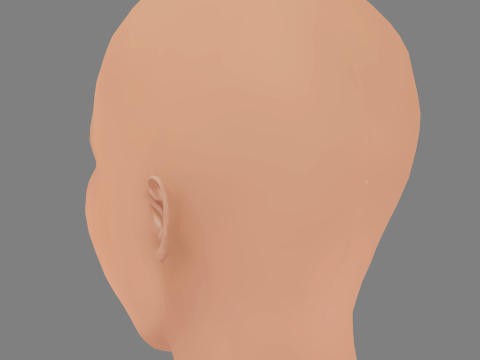 Sosie Bacon Head - No Hair - Low poly head for game 3D Модель