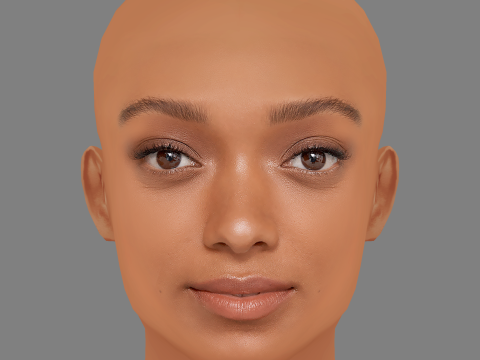 Sophie Wilde Head - No Hair - Low poly head for game Model 3D