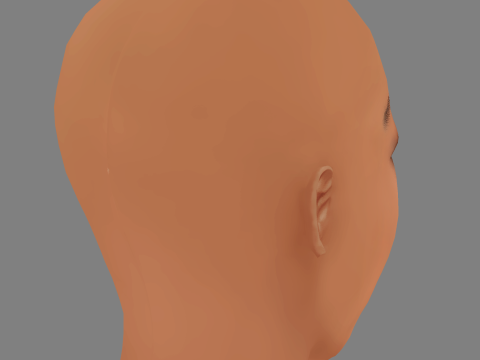 Sophie Wilde Head - No Hair - Low poly head for game Model 3D