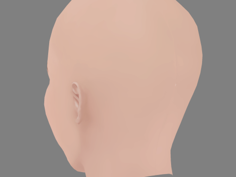 Sophia Lillis Head - No Hair - Low poly head for game 3D Модель