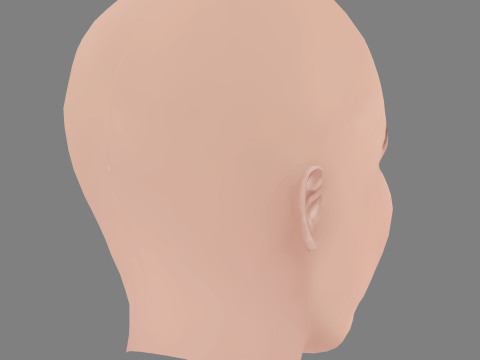 Sophia Lillis Head - No Hair - Low poly head for game 3D Модель